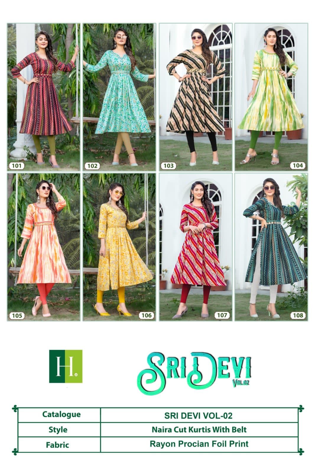 Sridevi Vol 2 By Hirwa Designer Kurtis Catalog